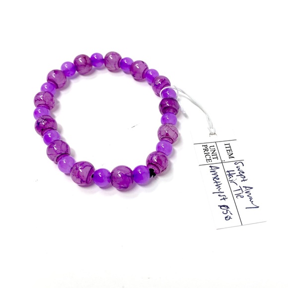 NWT Free People Swept Away Hair Tie Amethyst Purple - Picture 3 of 5